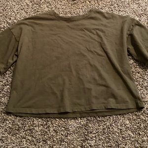 Forever 21 Cropped Tee Olive
